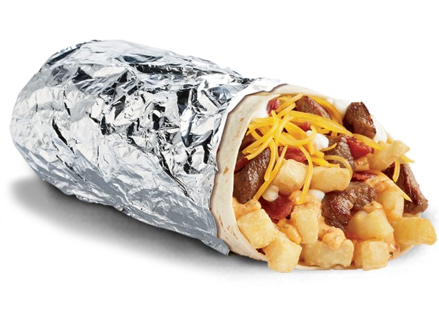 del taco steak and potato burrito